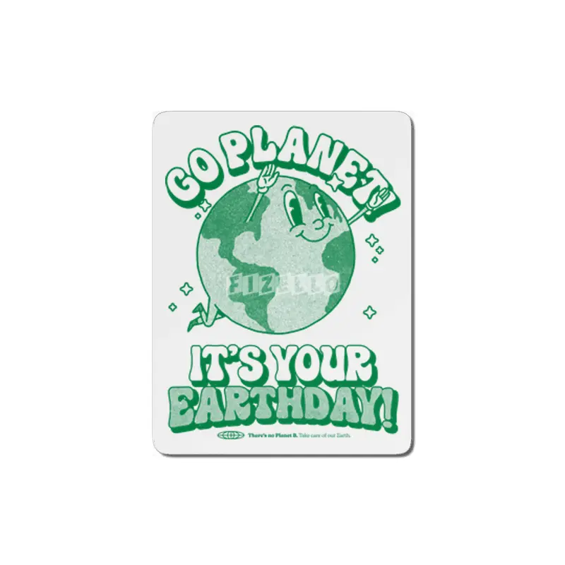 Go Planet It's Your Earth Day Retro Mascot Cute Earth Day MDF Tablo