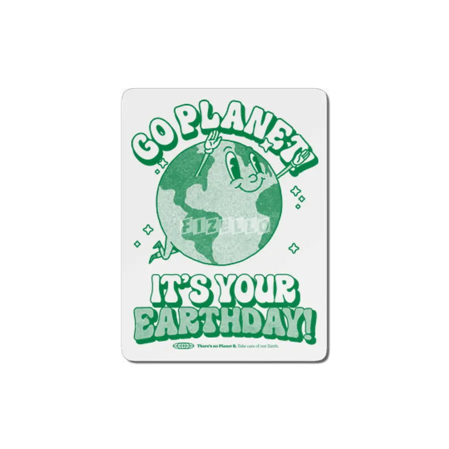 Go Planet It's Your Earth Day Retro Mascot Cute Earth Day MDF Tablo