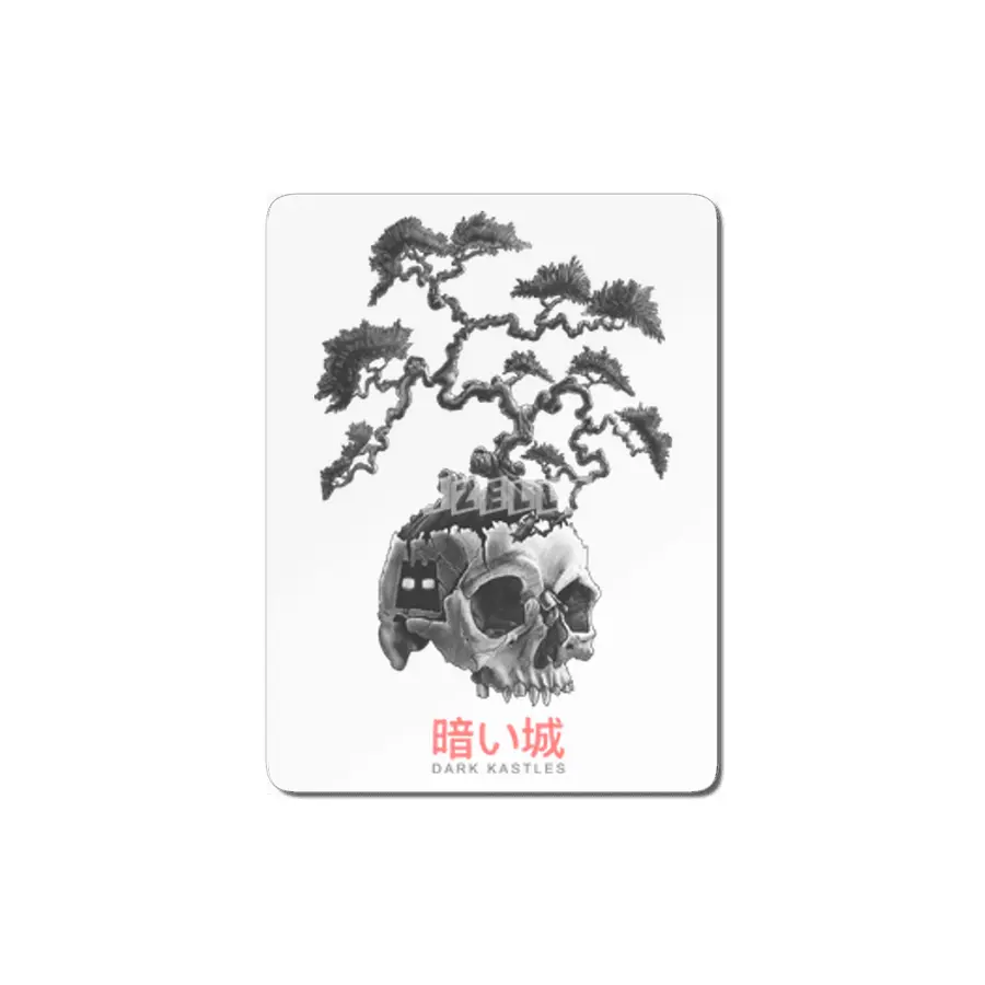 Bonsai Tree in Skull MDF Tablo