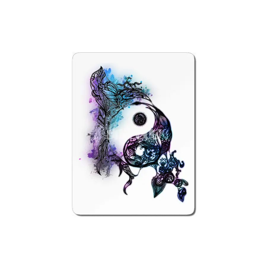 Zen Doodle Yin Yang Magenta MDF Tablo