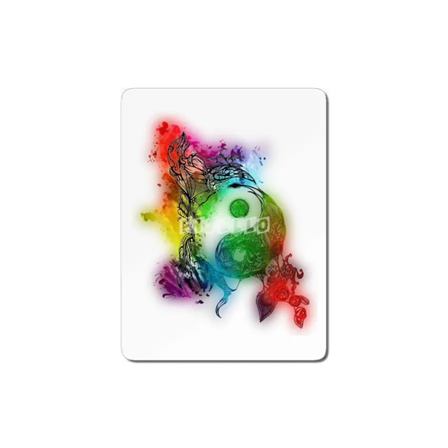 Zen Doodle Yin Yang Rainbow Pride MDF Tablo