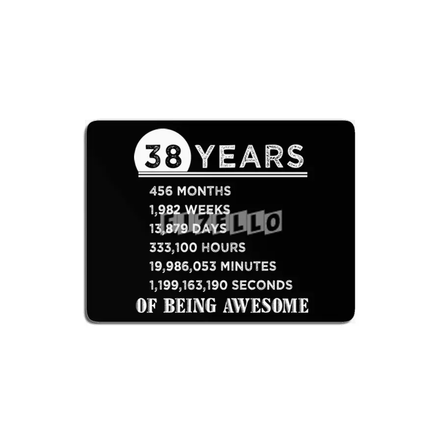 38th Birthday Gifts 38 Years Old of Being Awesome MDF Tablo