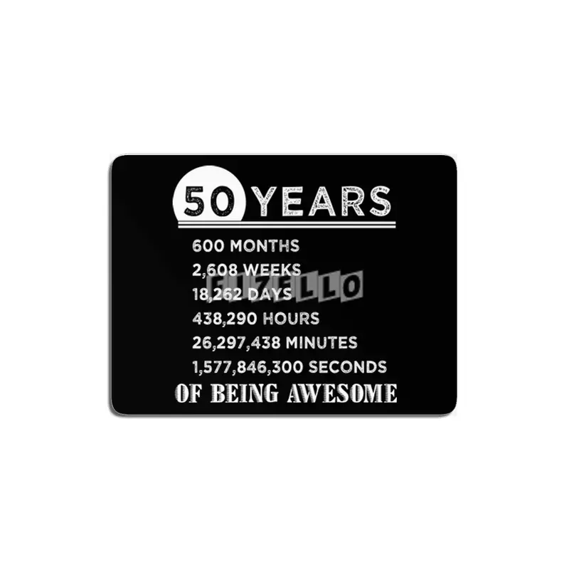 50th Birthday Gifts 50 Years Old of Being Awesome MDF Tablo