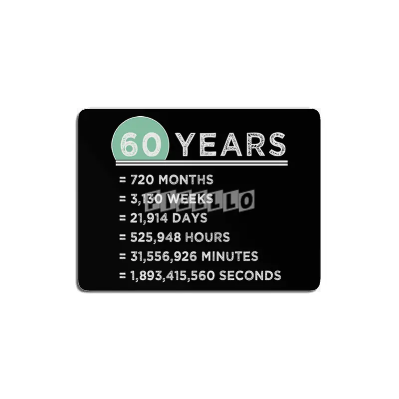 60th Birthday 60 Years Old Funny Gifts MDF Tablo