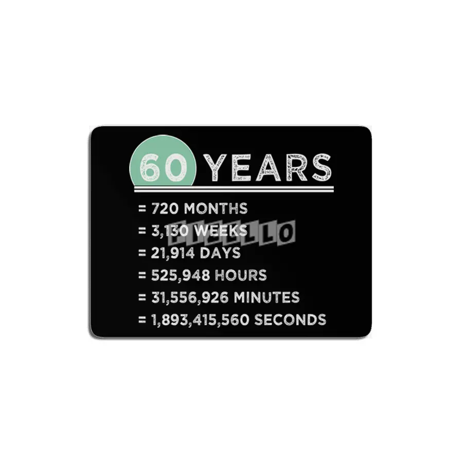 60th Birthday 60 Years Old Funny Gifts MDF Tablo