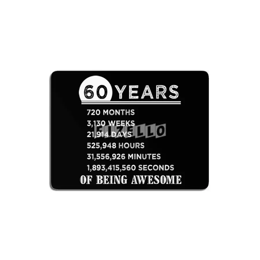 60th Birthday Gifts 60 Years Old of Being Awesome MDF Tablo