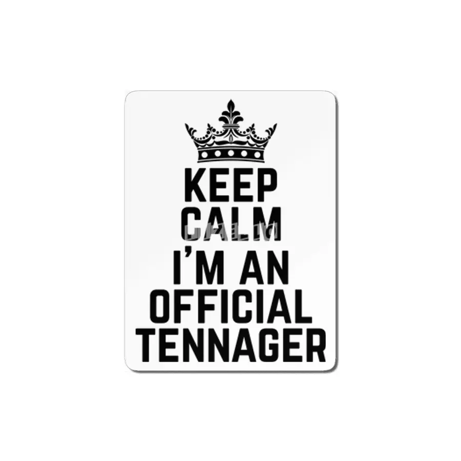 keep calm I'm official teenager 13th birthday 13 years old cool design cute white crown graphic MDF Tablo
