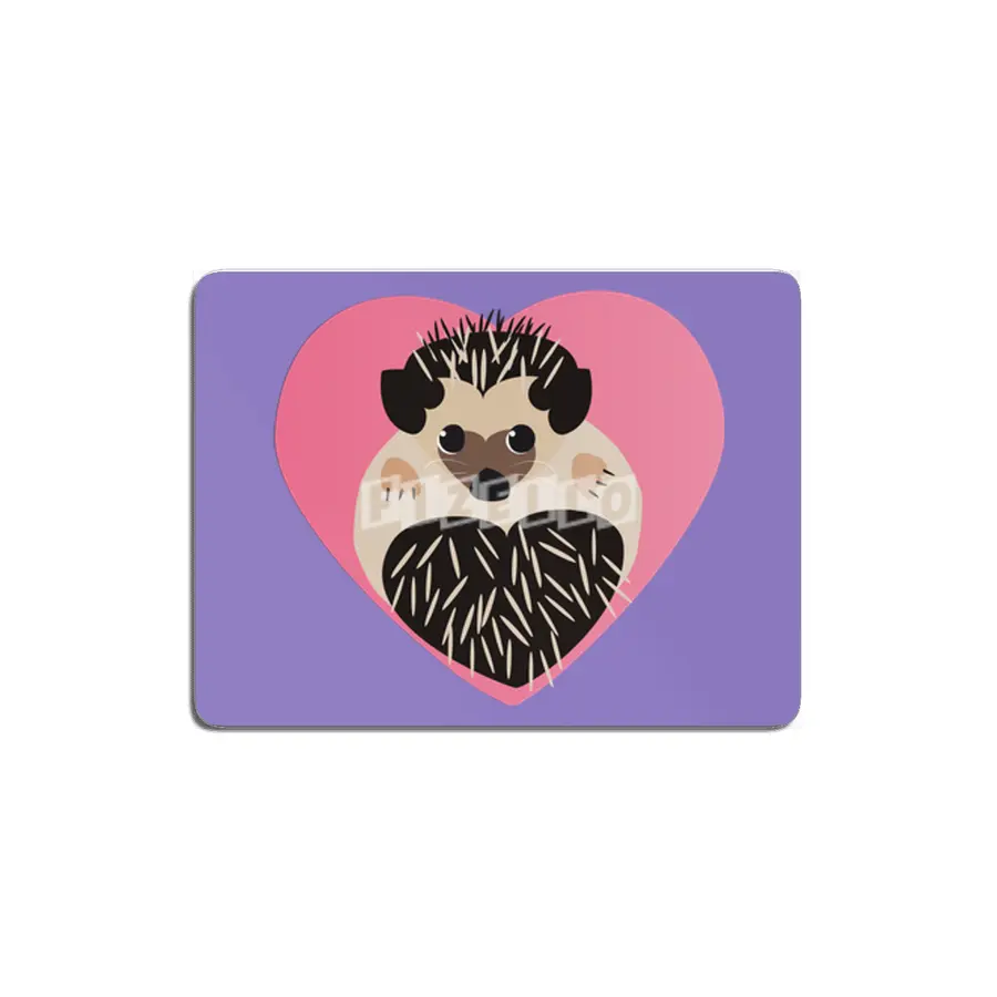 Hedgehog Love Heart MDF Tablo