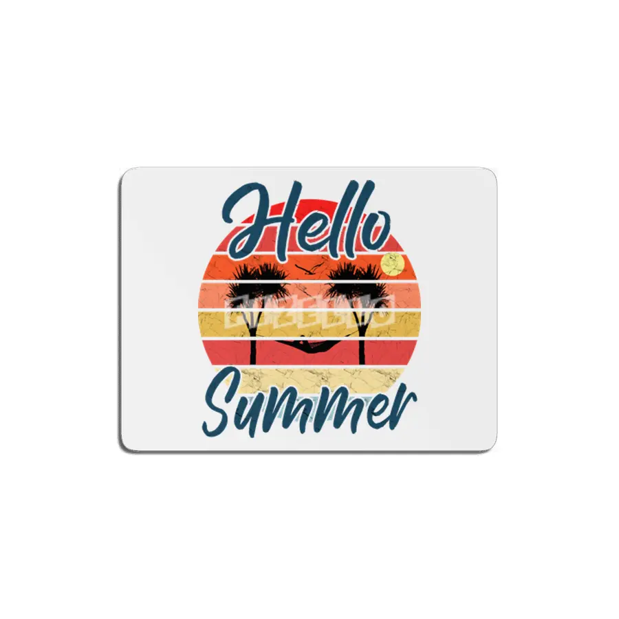 Hello Summer - Palm Trees Hammock Retro MDF Tablo