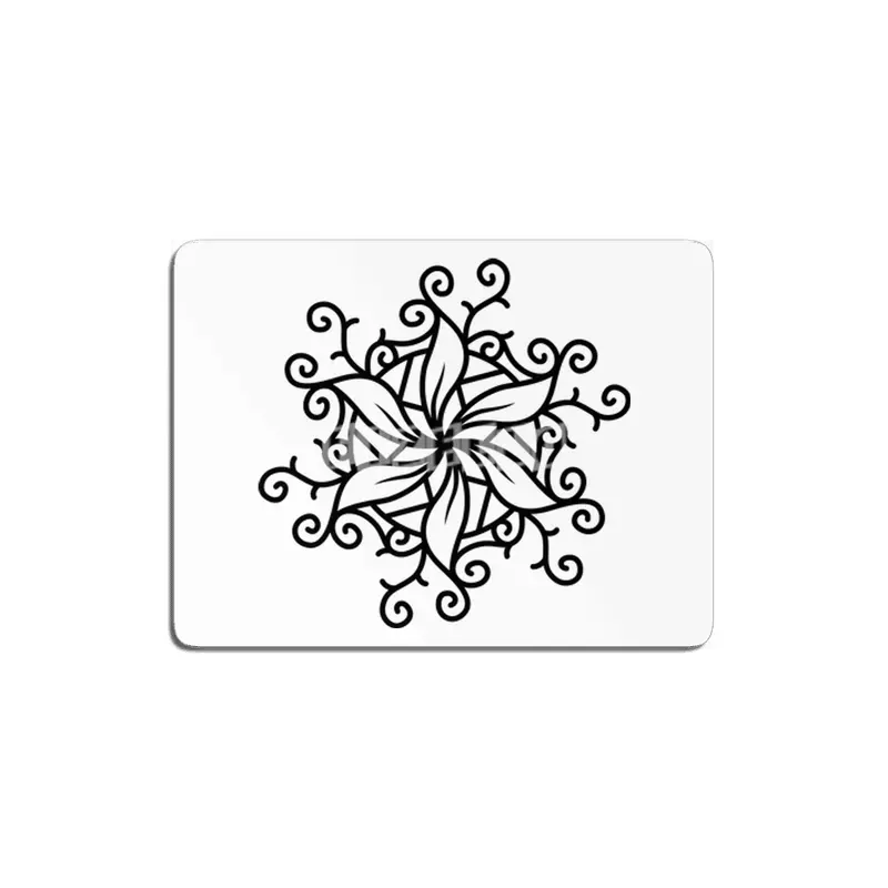 Black and white mandala vector isolated on white. Vector hand drawn circular decorative element. MDF Tablo