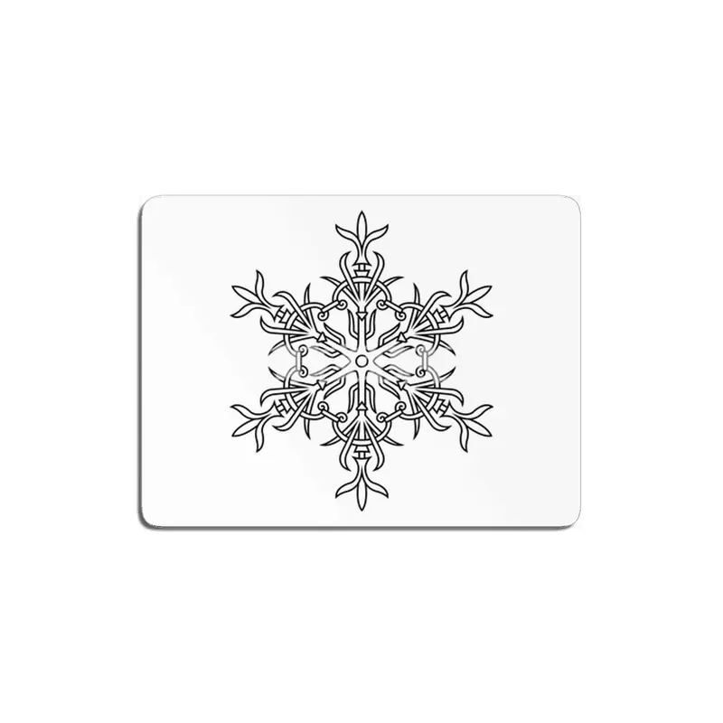 Black and white mandala vector isolated on white. Vector hand drawn circular decorative element. MDF Tablo