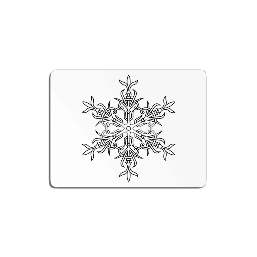 Black and white mandala vector isolated on white. Vector hand drawn circular decorative element. MDF Tablo