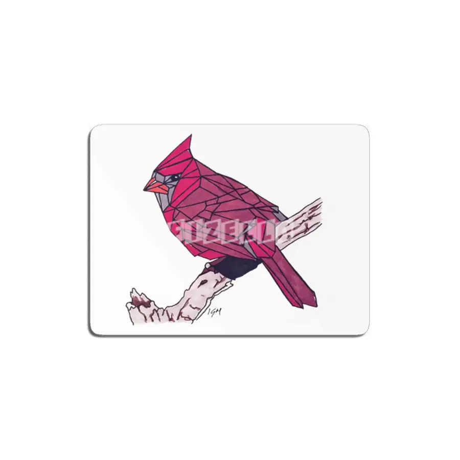 Angled Robin Hand Drawn Art MDF Tablo