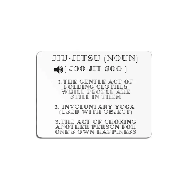Definition of Jiu Jitsu /Funny BJJ Jiu Jitsu MMA MDF Tablo