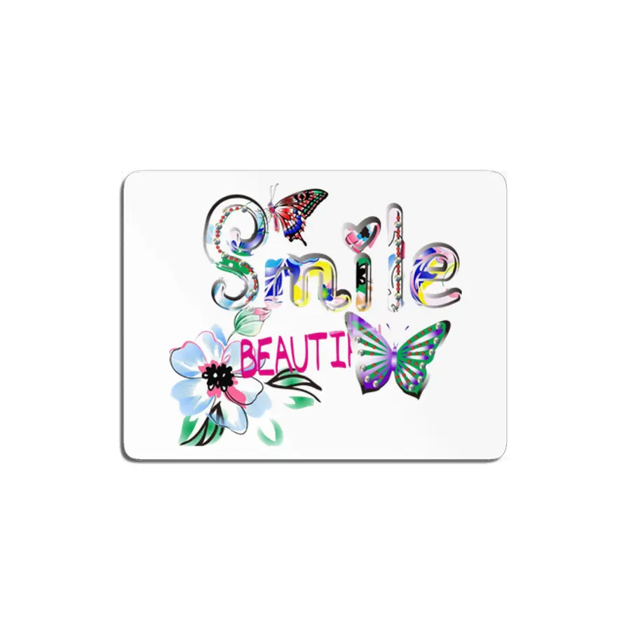 Butterfly alphabet letter smile beauty MDF Tablo