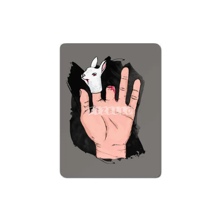 Never give The Finger to a bunny! MDF Tablo