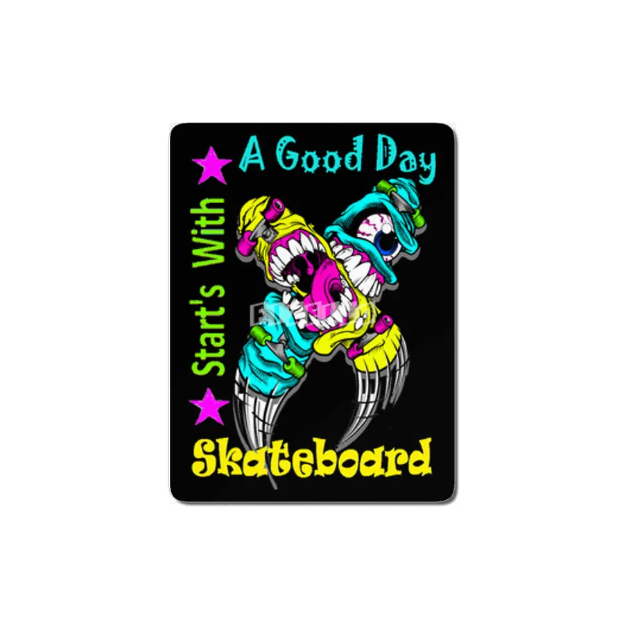 A Good Day With Skateboard MDF Tablo