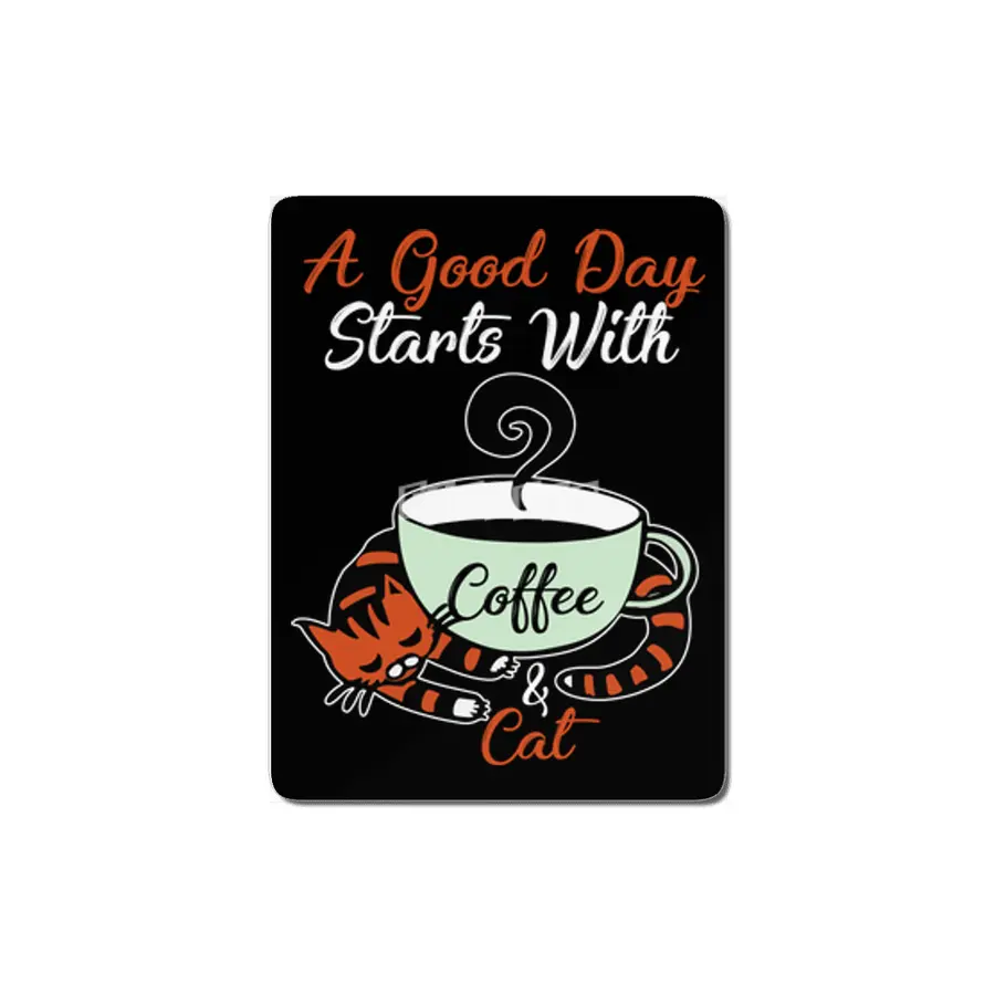 A good day starts with coffee and Cat MDF Tablo