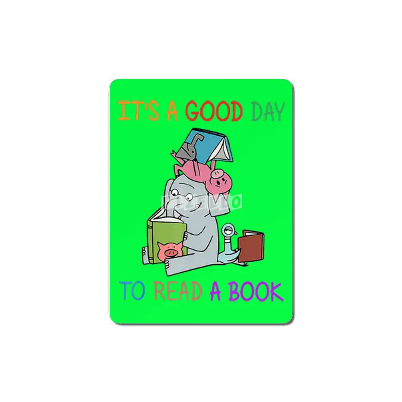 Pig Elephant Bird Reading Its a Good Day to Read MDF Tablo