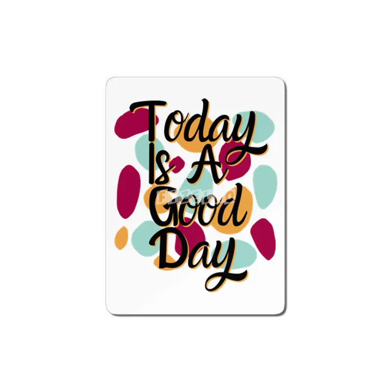 Today Is A Good Day Colorful Polka Blobs - Abstract Wobbly Polka Dots MDF Tablo
