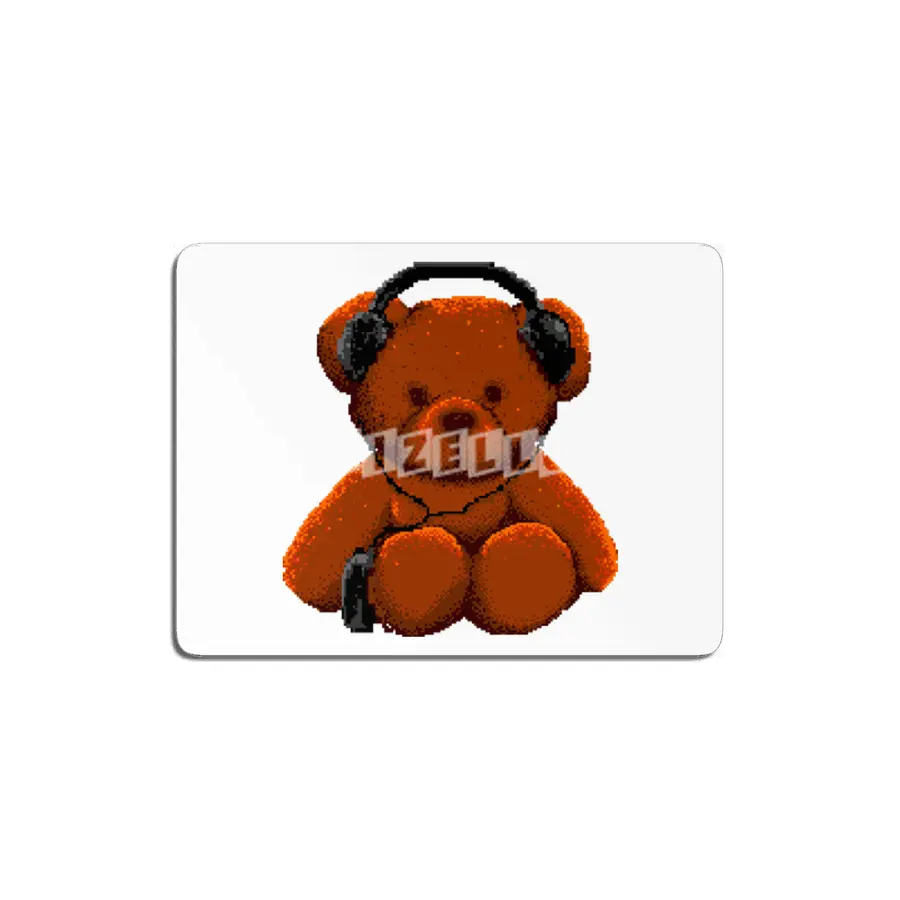 bear listen to music 8 bit MDF Tablo