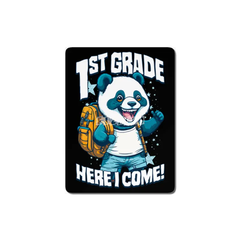 1st Grade Here I Come Back To First Day Of School Panda MDF Tablo