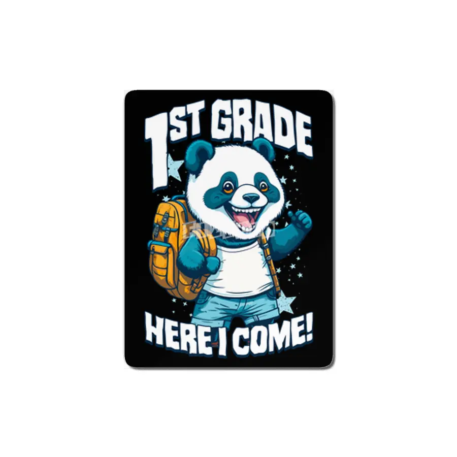 1st Grade Here I Come Back To First Day Of School Panda MDF Tablo