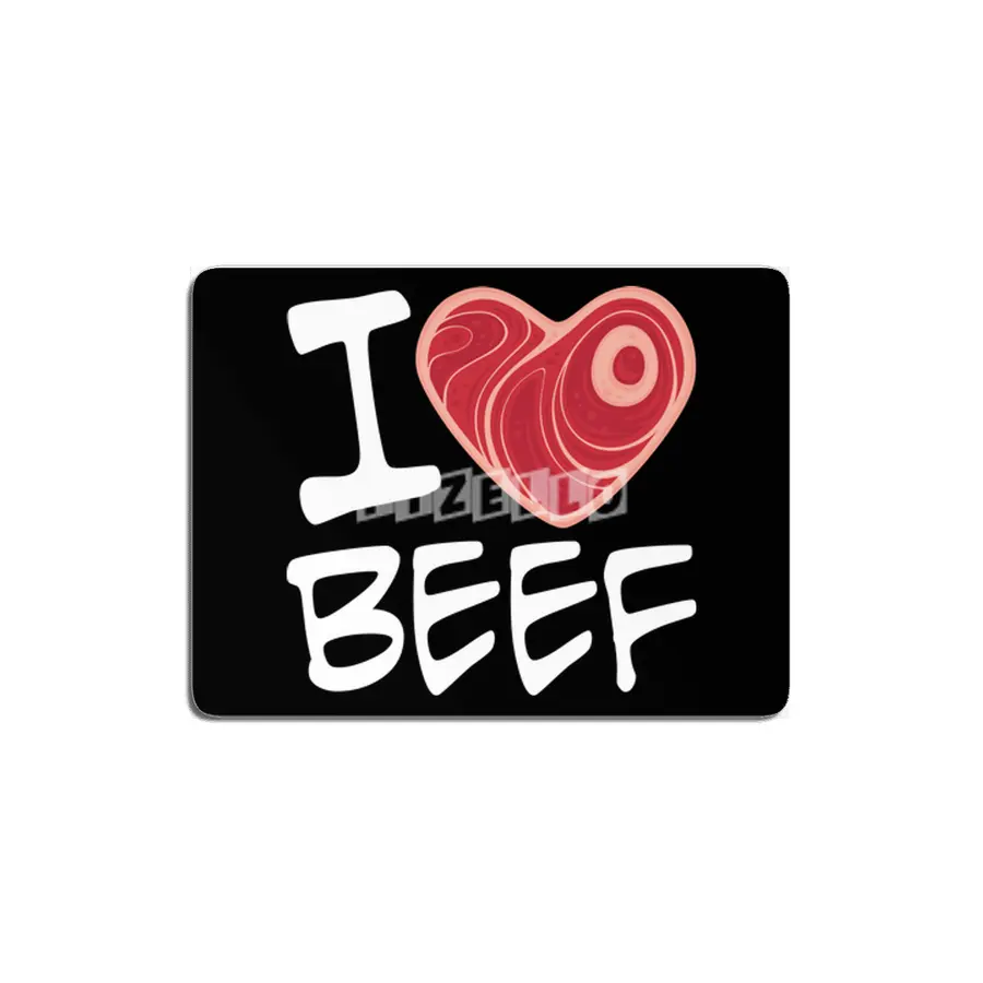 I Love Beef - White Text Version MDF Tablo