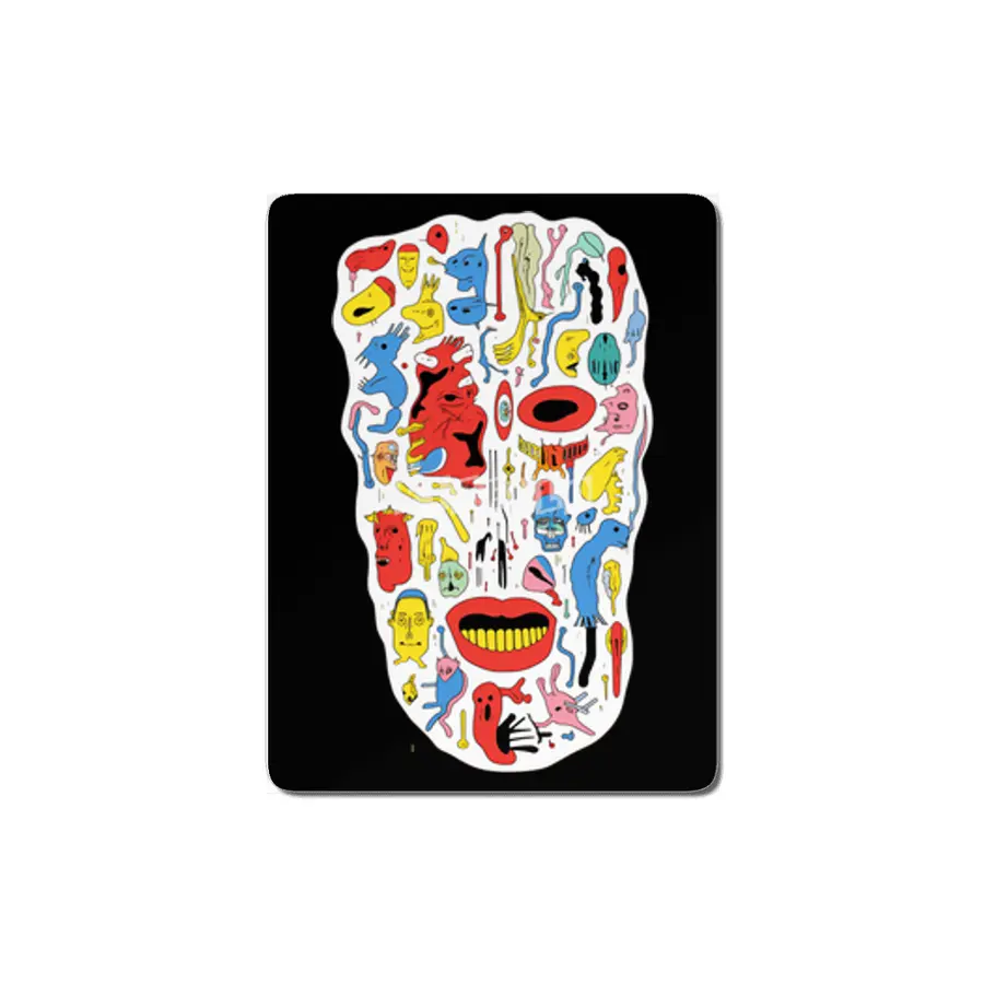 Arcane Skull Mosaic MDF Tablo