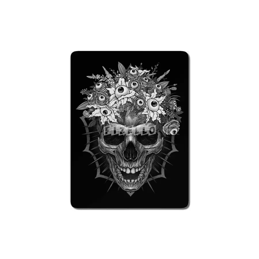 Bones and Botany Skull and creepy eyeball bouquet MDF Tablo