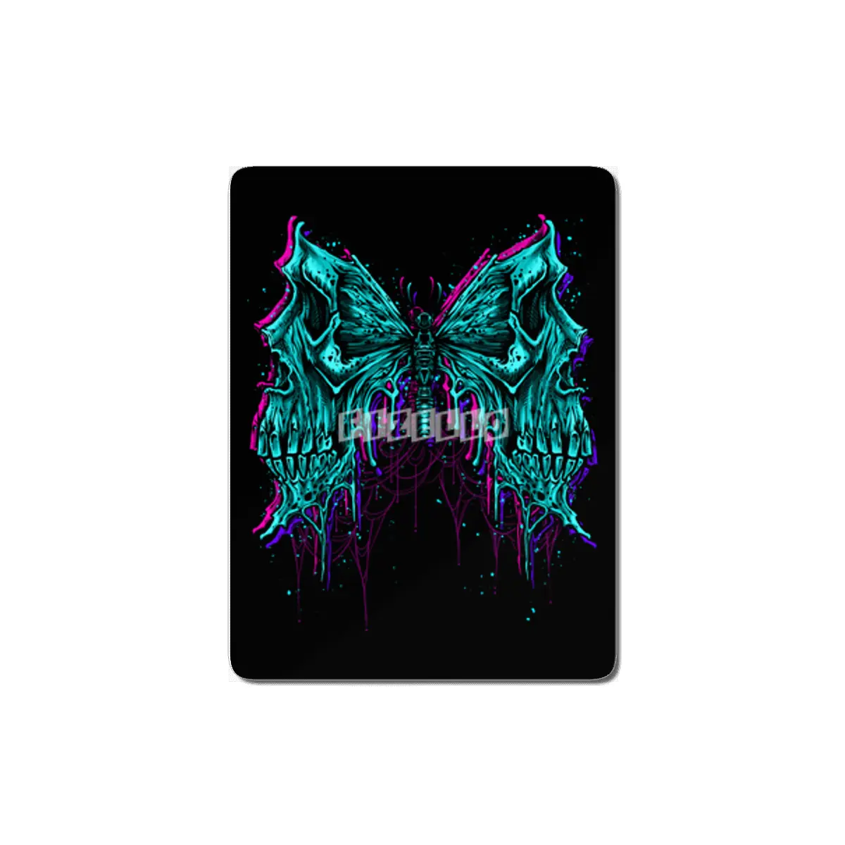butterfly death skull monster MDF Tablo