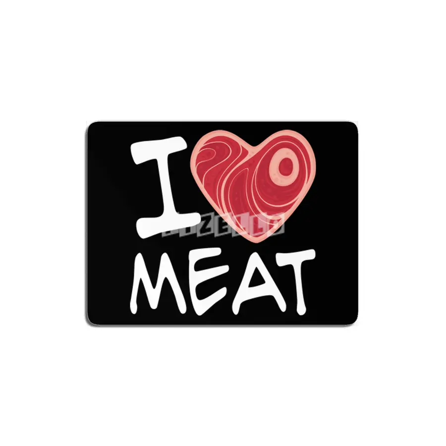 I Love Meat - White Text Version MDF Tablo