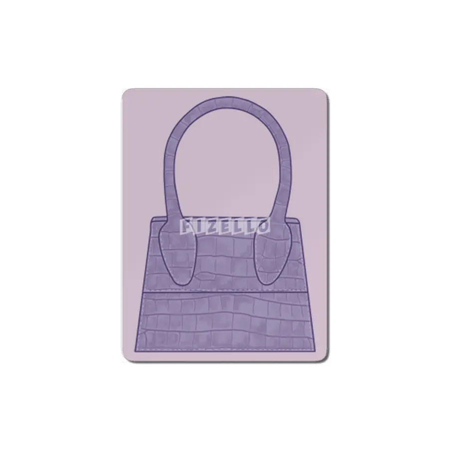 Purple leather crocodile skin miniature hand bag MDF Tablo