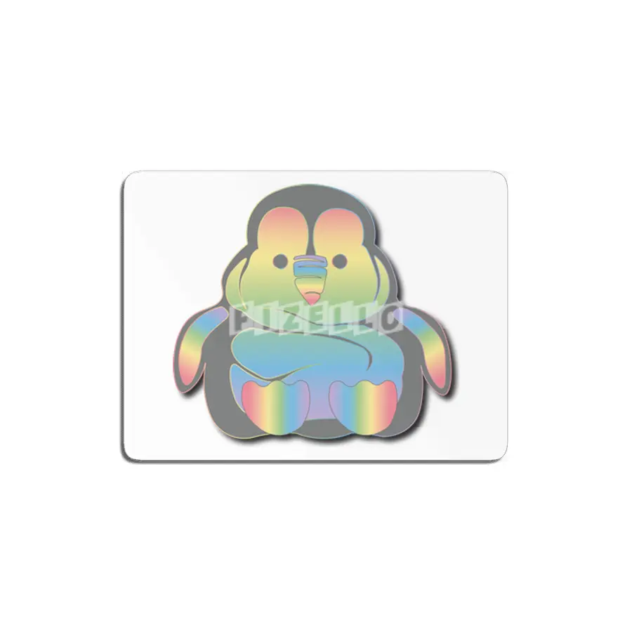 Rainbow Penguin Blob MDF Tablo