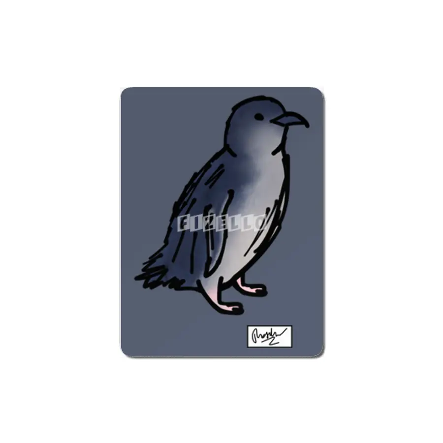 Blue Penguin Doodle MDF Tablo