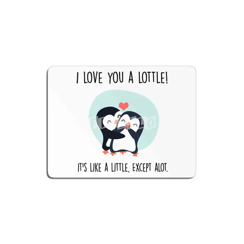 Cute Penguin Couple | I love you a lottle. It's like a little, except a lot MDF Tablo