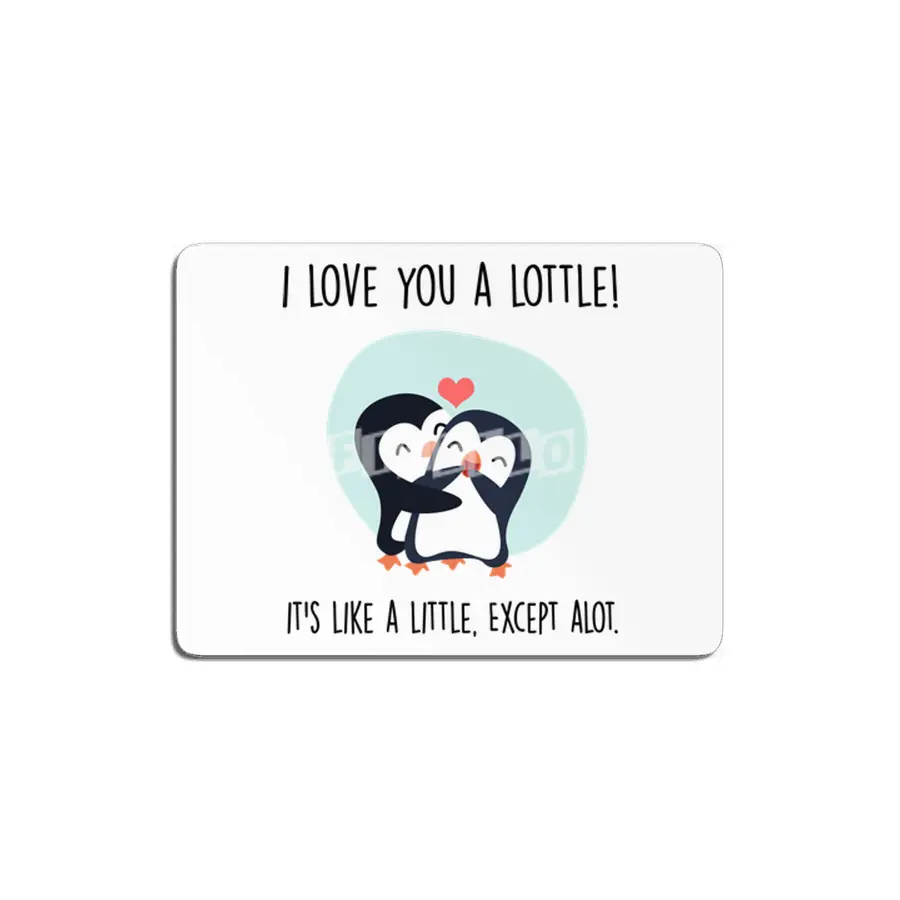 Cute Penguin Couple | I love you a lottle. It's like a little, except a lot MDF Tablo