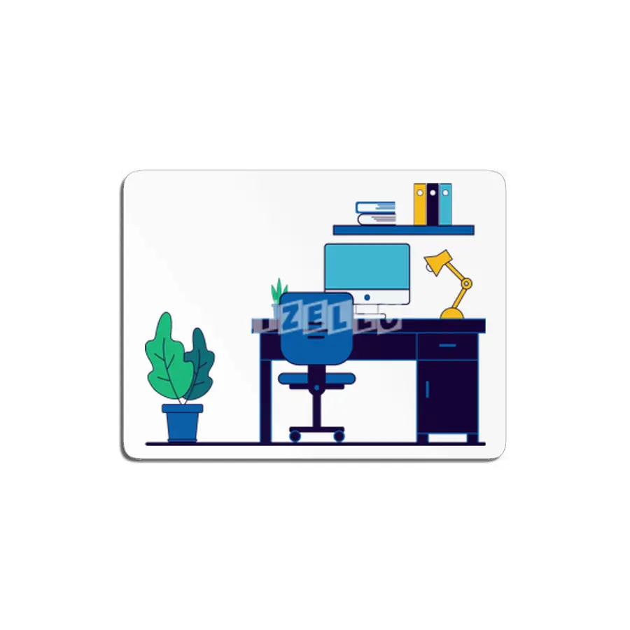 Desk flat illustration design MDF Tablo