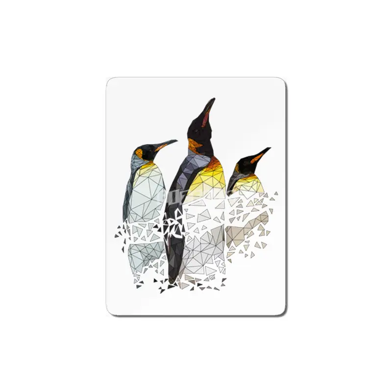 Low Poly Penguin Trio MDF Tablo