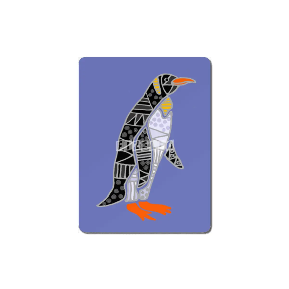 Cool Penguin Bird Abstract Art Pattern MDF Tablo