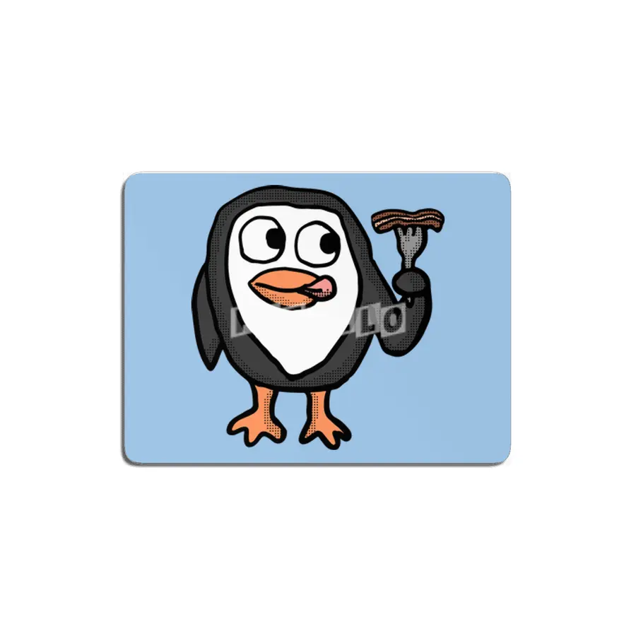 Bacon Lovin Penguin  MDF Tablo