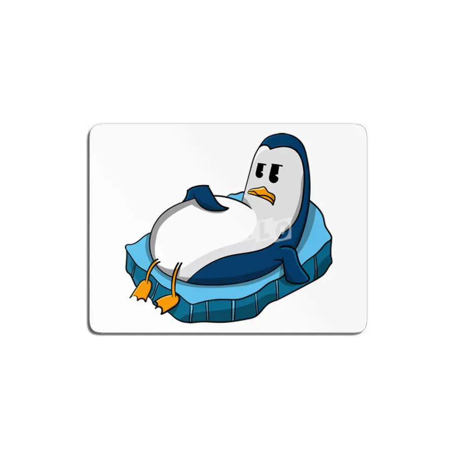 fat penguin cute character illustration MDF Tablo