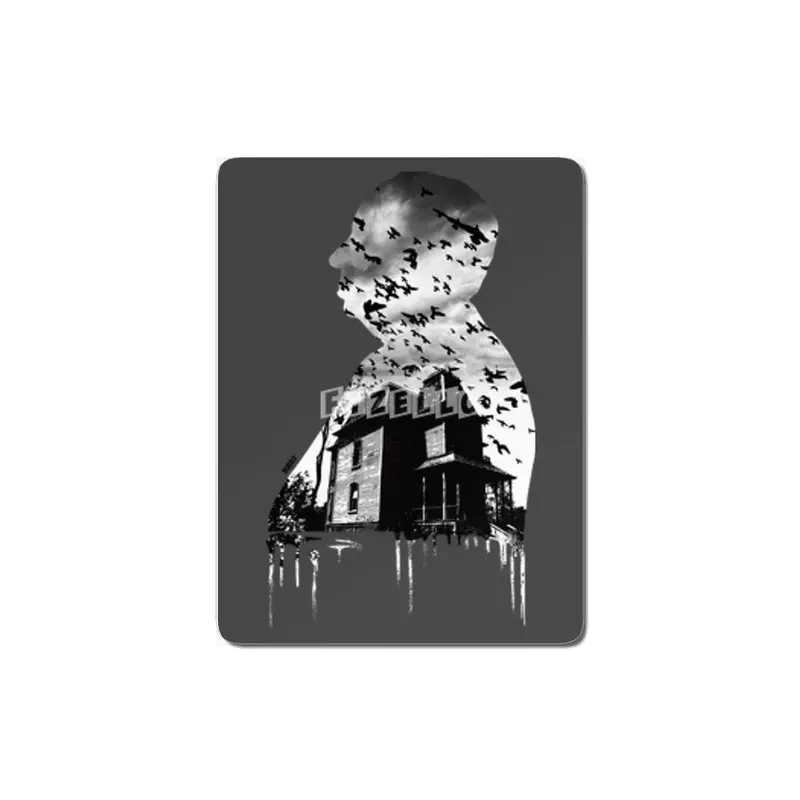 Alfred Hitchcock Silhouette Illustration Collage MDF Tablo