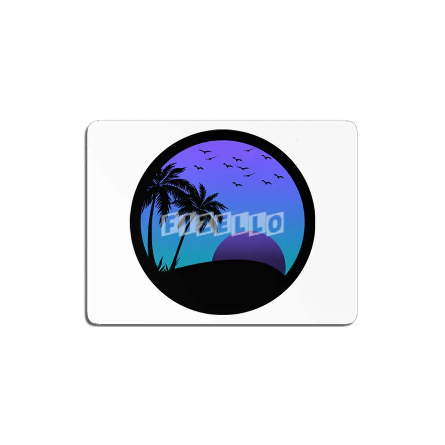 Beach Side Silhouette - Purple/Blue MDF Tablo
