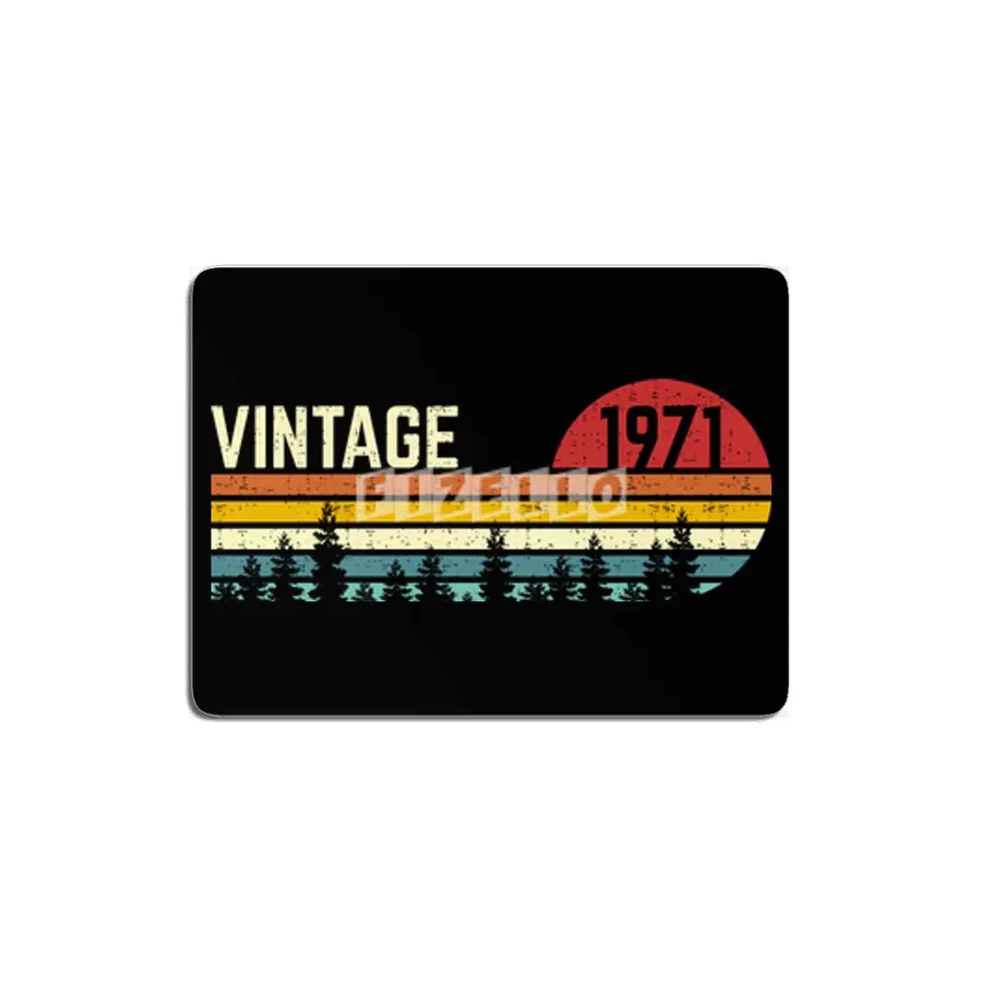 cool vintage sunset 1971 50th birthday 50 year old retro classic cute design distressed text MDF Tablo