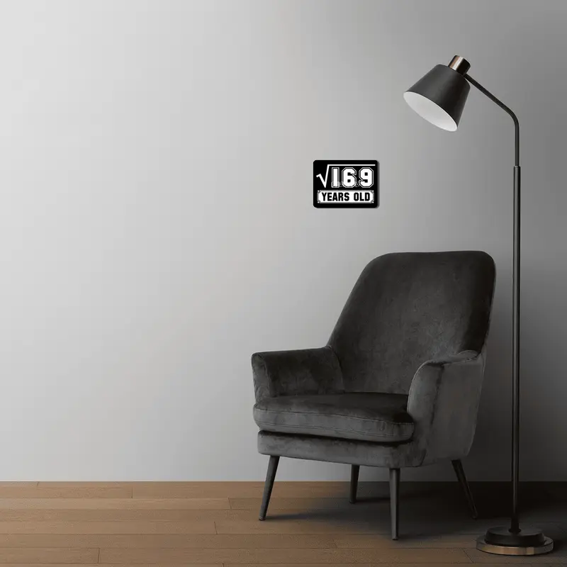 13th Birthday Gift Square Root of 169 13 Year Old Math Bday Present MDF Tablo