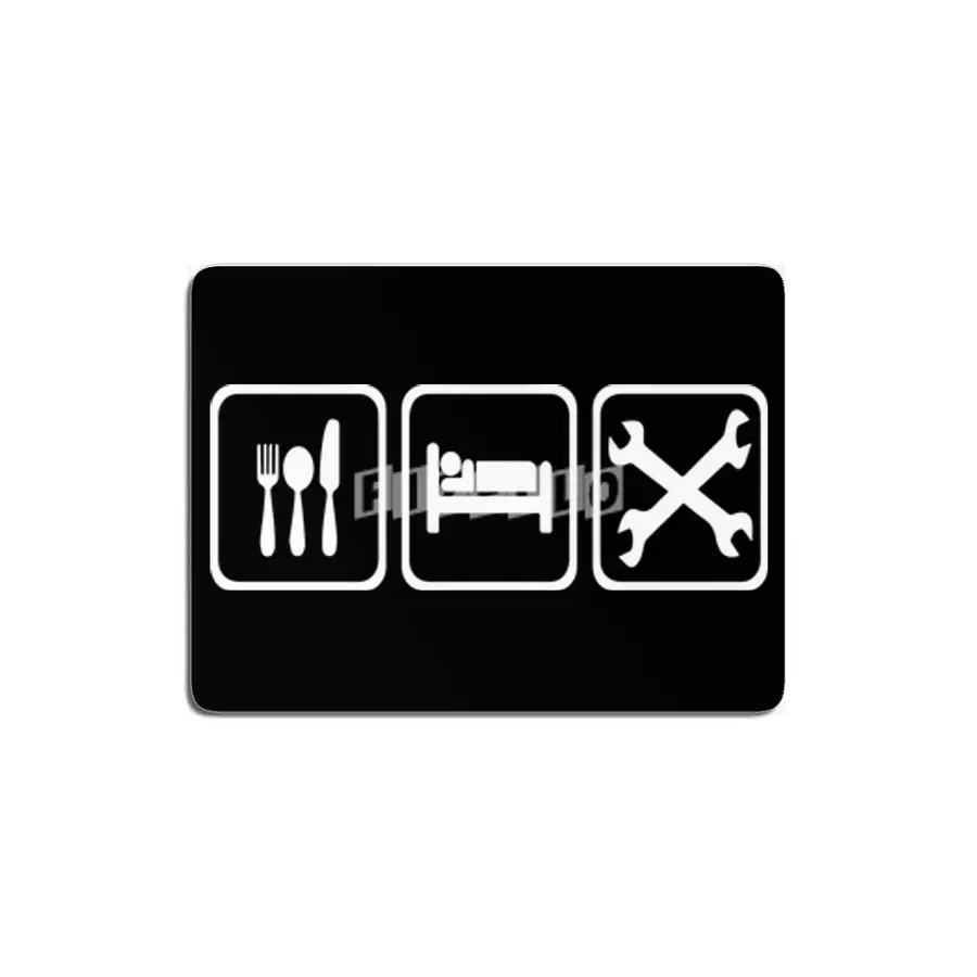 Funny Mechanic Eat Sleep Wrench Car Gear Head Tuner Drag Racing Street Mechanic MDF Tablo