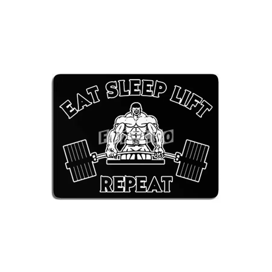 Men_s Tank Top Eat Sleep Lift Repeat Workout Gym Muscle Bodybuilding MDF Tablo