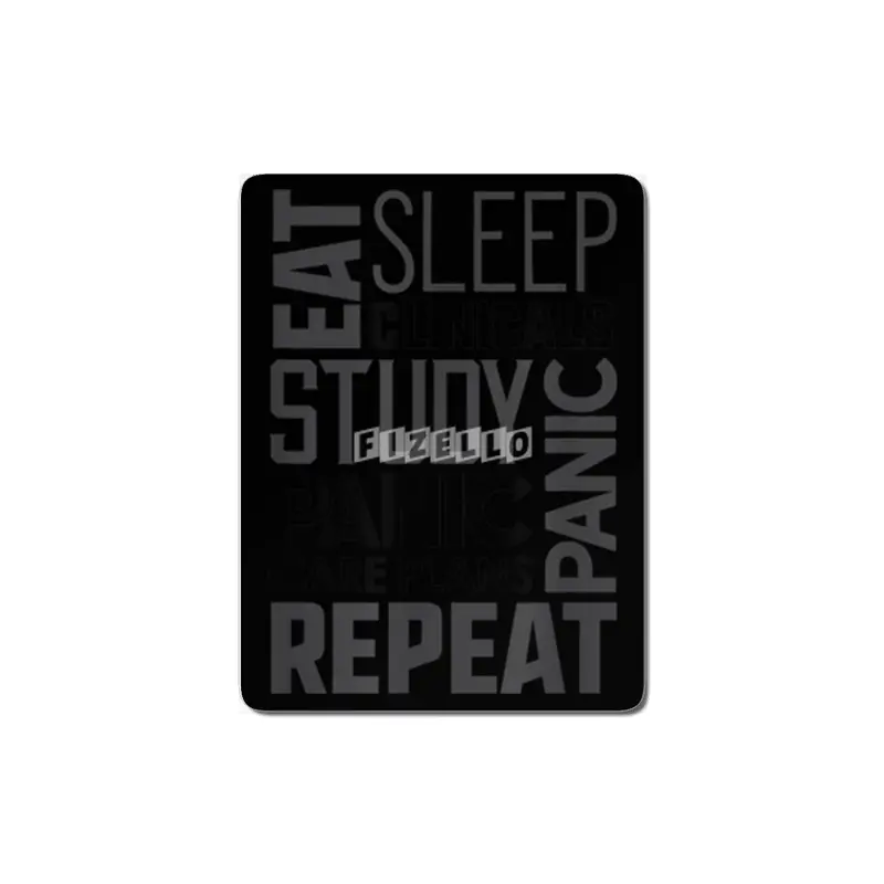 Funny School Nurse Shirts Eat Sleep Repeat Nursing Students MDF Tablo
