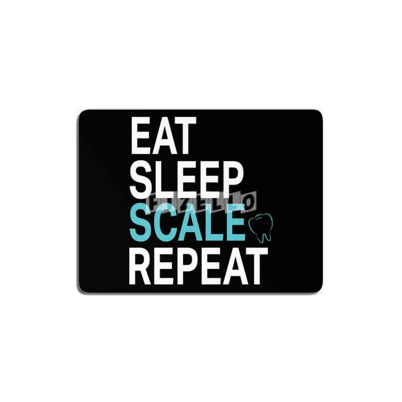 Funny Dental Hygienist Eat Sleep Scale Repeat Teeth Dentist T-Shirt MDF Tablo
